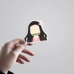 Nezuko Minimalist Anime Stickers