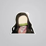 Nezuko With Bamboo Muzzle Anime Stickers