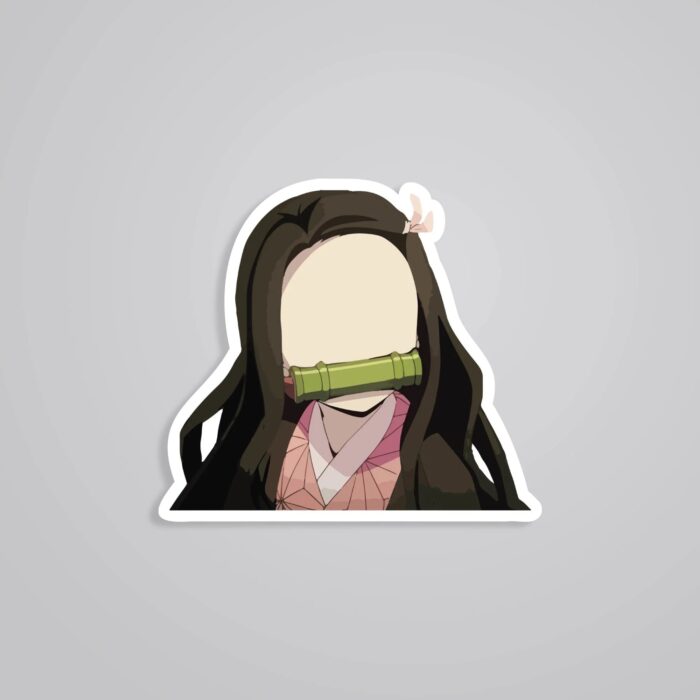 Nezuko With Bamboo Muzzle Anime Stickers