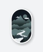 Night Mountain Sticker