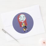 Nightmar Before Christmas Cute Sally Classic Round Sticker