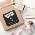 Nightmare Before Christmas Wedding Square Sticker
