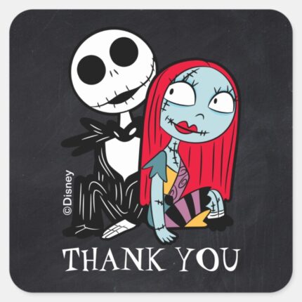 Nightmare Before Christmas Birthday Square Sticker