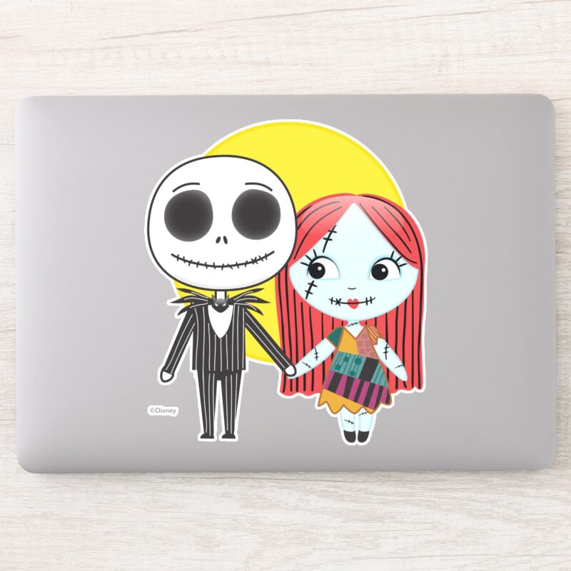 Nightmare Before Christmas Jack Sally Emoji 2 Sticker