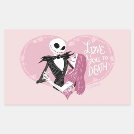 Nightmare Before Christmas Love You To Death Rectangular Sticker