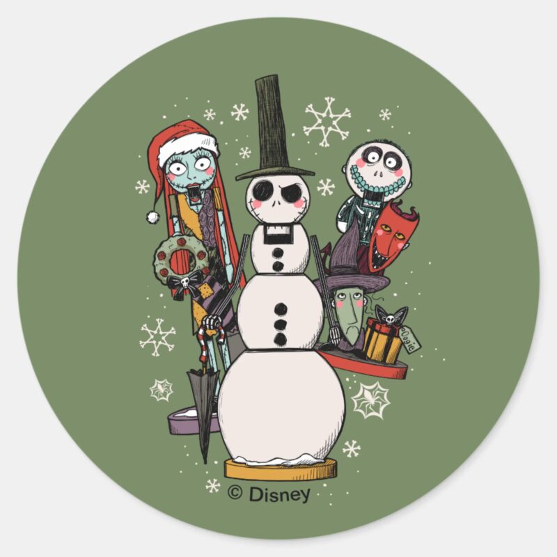 Nightmare Before Christmas Nutcracker Trio Classic Round Sticker