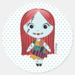 Nightmare Before Christmas Sally Emoji Classic Round Sticker