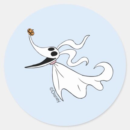 Nightmare Before Christmas Zero Classic Round Sticker