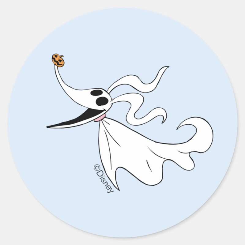 Nightmare Before Christmas Zero Classic Round Sticker