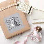 Nightmare Before Christmas Zero In Cemetery Square Sticker