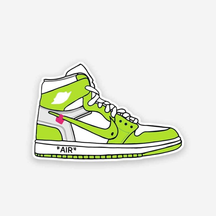Nike Air Shoe Green Sticker