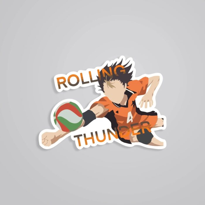 Nishinoya Rolling Thunder Anime Stickers