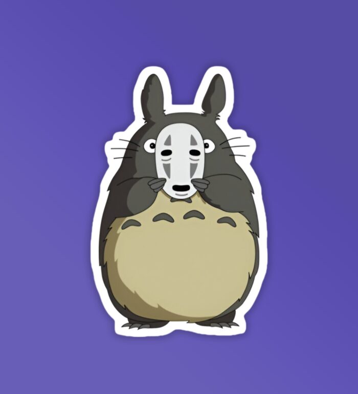 No Face Totoro Laptop   Mobile Stickers