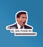 No God Nooo Laptop Mobile Stickers