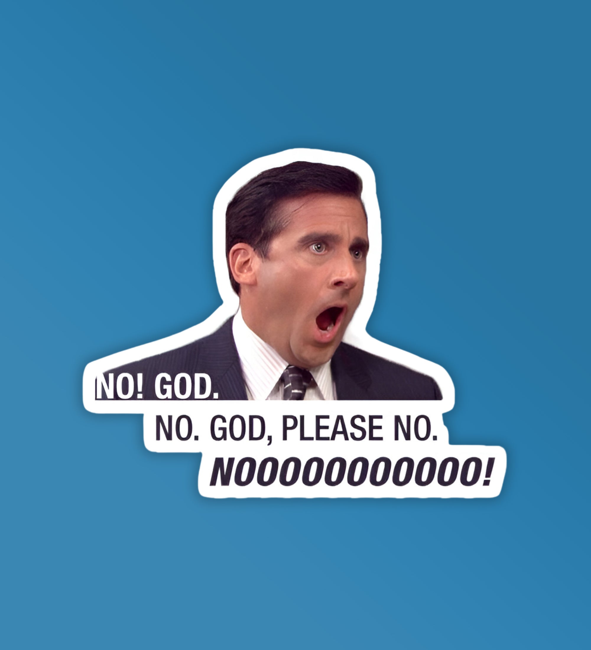 No God Nooo Laptop Mobile Stickers