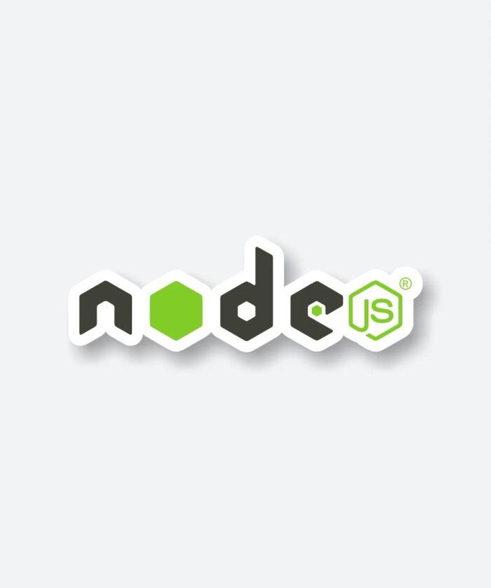 Node JS Clear Sticker