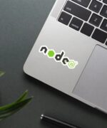 Node JS Clear Sticker