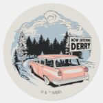 Now Entering Derry Classic Round Sticker