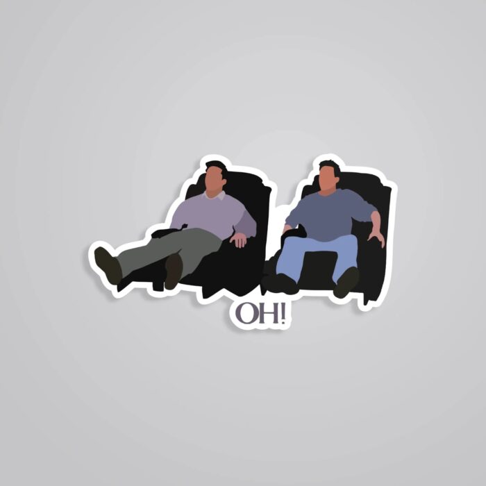 OH Chandler And Joey TV Shows Stickers