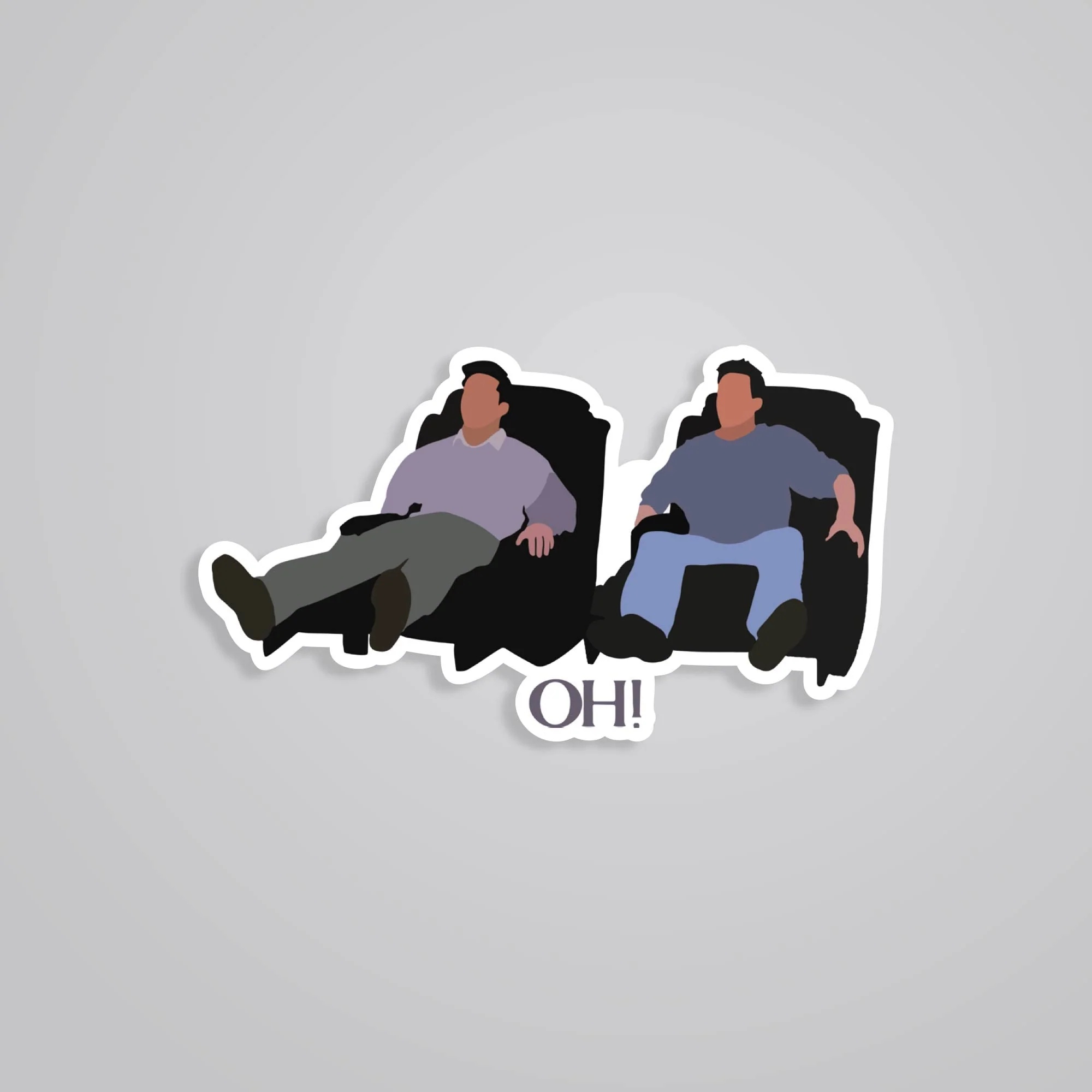 OH Chandler And Joey TV Shows Stickers