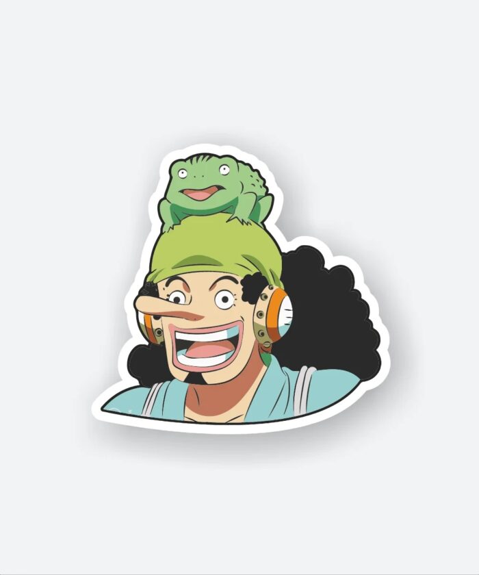 One Piece Usopp And Frog Sticker