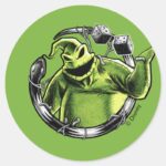 Oogie Boogie Serpent Dice Classic Round Sticker