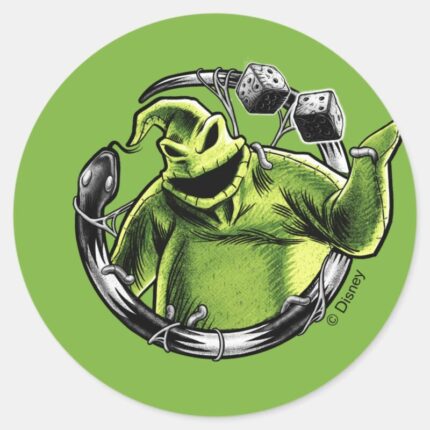 Oogie Boogie Serpent Dice Classic Round Sticker