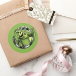 Oogie Boogie Serpent Dice Classic Round Sticker