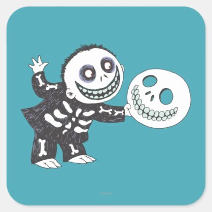 Oogies Boys Barrel Holding Mask Square Sticker