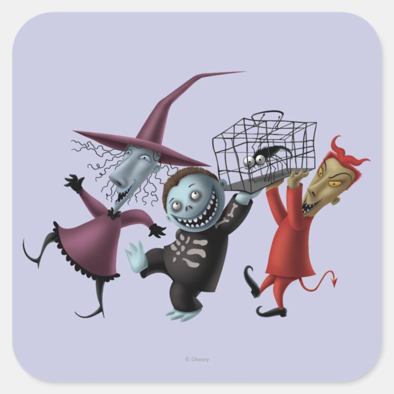 Oogies Boys Lock Shock Barrel With Cage Square Sticker