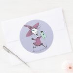 Oogies Boys Shock Holding Mask Classic Round Sticker