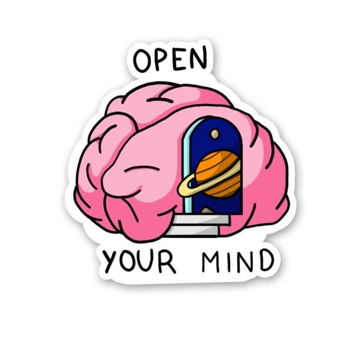 Open Your Mind Sticker