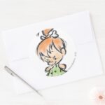 PEBBLES™ Hand Drawn Sketch Classic Round Sticker