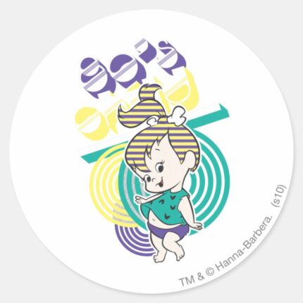 PEBBLES™ 80s Child Classic Round Sticker