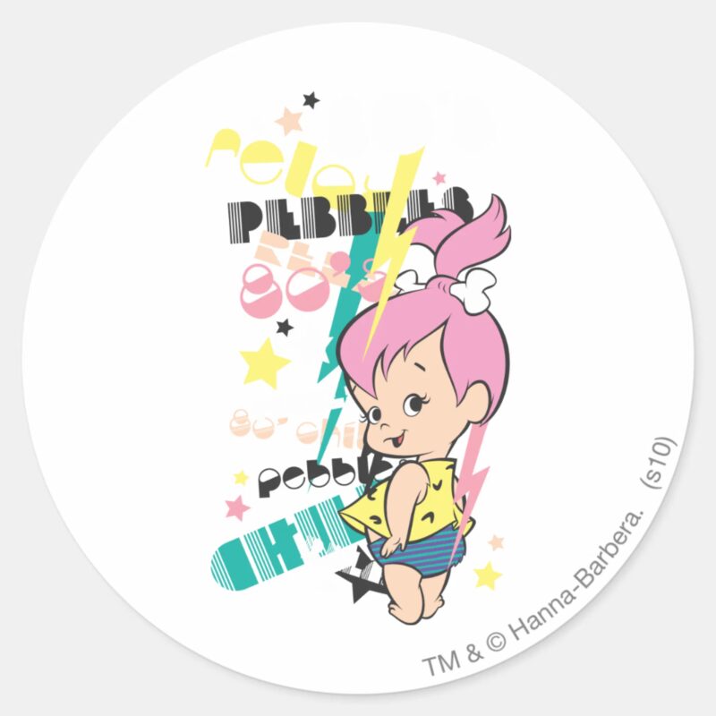 PEBBLES™ 80s Punk Classic Round Sticker