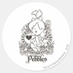 PEBBLES™ Heartbreaker BW Classic Round Sticker