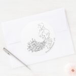 PEBBLES™ In Peacock Classic Round Sticker