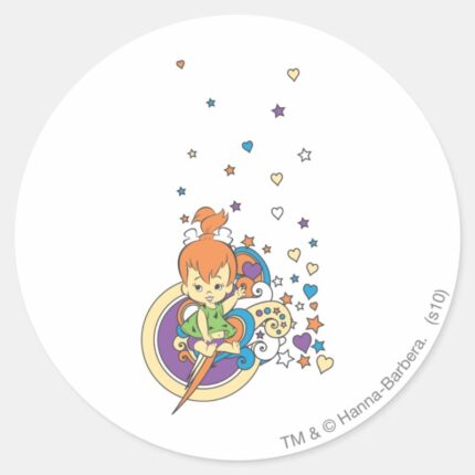 PEBBLES™ In The Stars � Classic Round Sticker