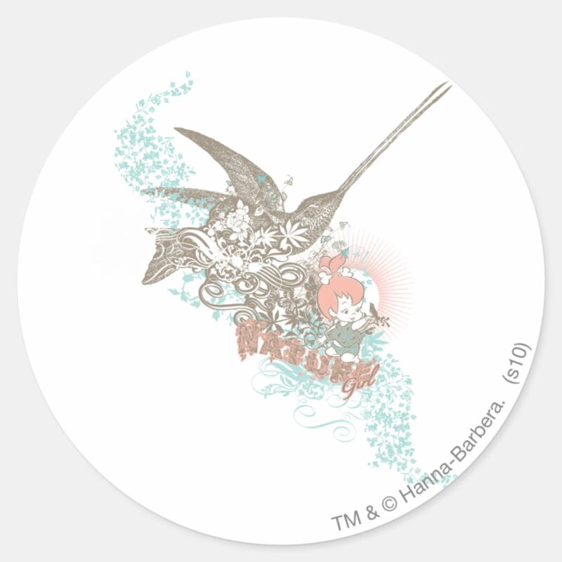 PEBBLES™ Nature Girl Classic Round Sticker