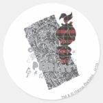 PEBBLES™ Punk Plaid Classic Round Sticker