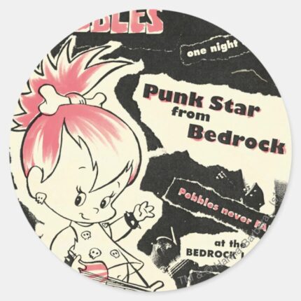 PEBBLES™ Punk Rock Legend Classic Round Sticker