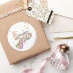 PEBBLES™ Rainbow Cloud Classic Round Sticker