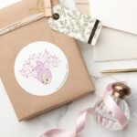 PEBBLES™ Star Print Classic Round Sticker