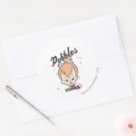 PEBBLES™ Stars And Hearts Classic Round Sticker