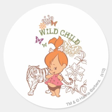 PEBBLES™ Wild Child Classic Round Sticker