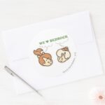 PEBBLES™ And Bam Bam Love Bedrock Classic Round Sticker