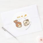 PEBBLES™ And Bam Bam Love Food Classic Round Sticker