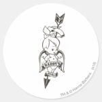 PEBLES™ Daddys Girl BW Classic Round Sticker