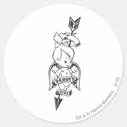 PEBLES™ Daddys Girl BW Classic Round Sticker