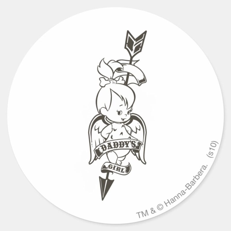 PEBLES™ Daddys Girl BW Classic Round Sticker
